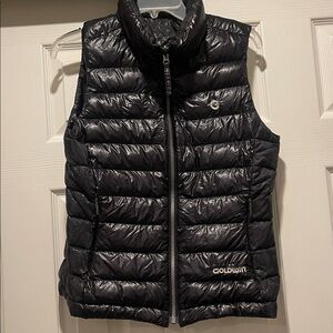 Goldwin Down Vest. Black & Gold, Reversible. Size 8. Great Condition Very Warm.